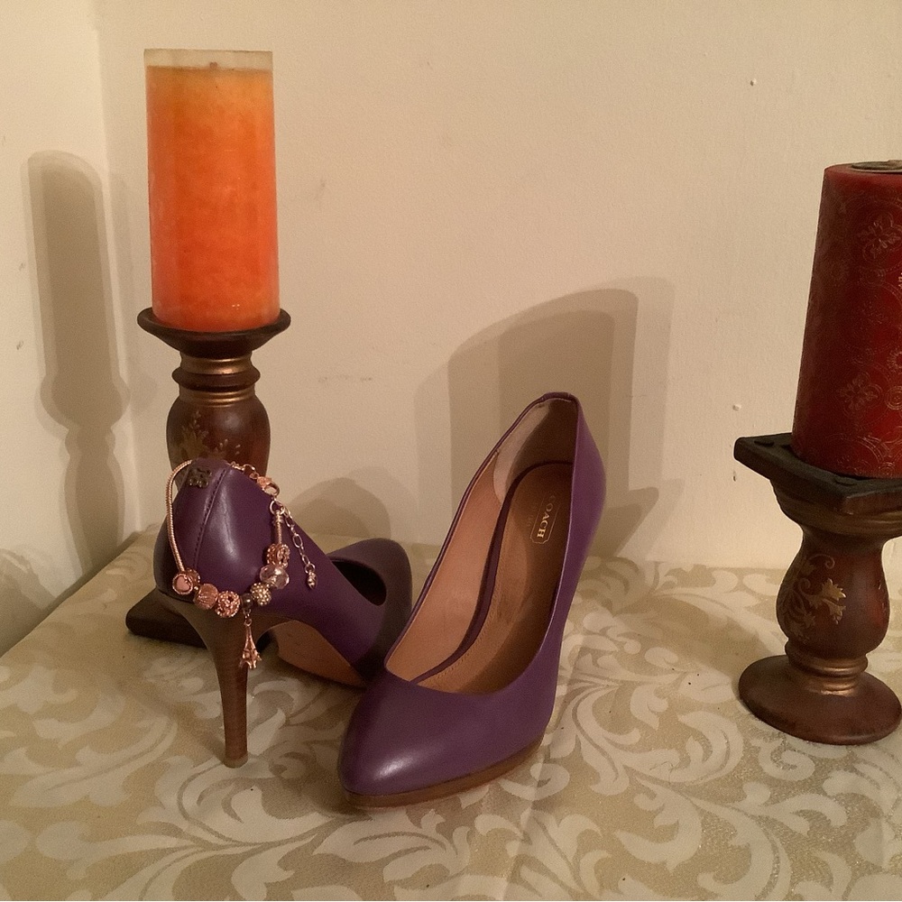 Coach Purple Heels